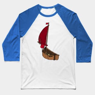 Red sail dinghy Baseball T-Shirt